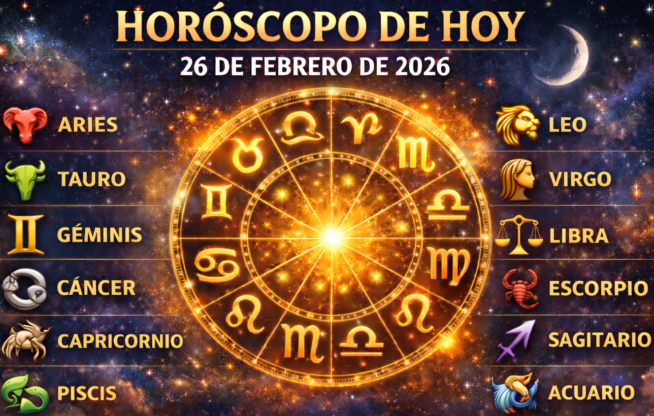 Horóscopo de hoy, 26 de febrero de 2026.