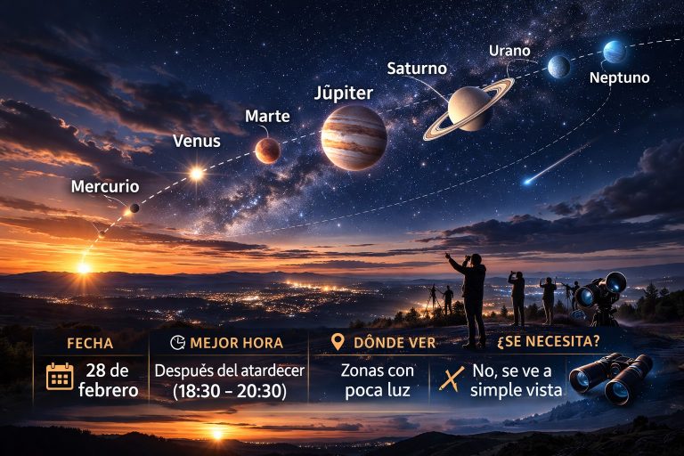 Seis planetas iluminarán el cielo este 28 de febrero: así podrá ver el impresionante desfile astronómico