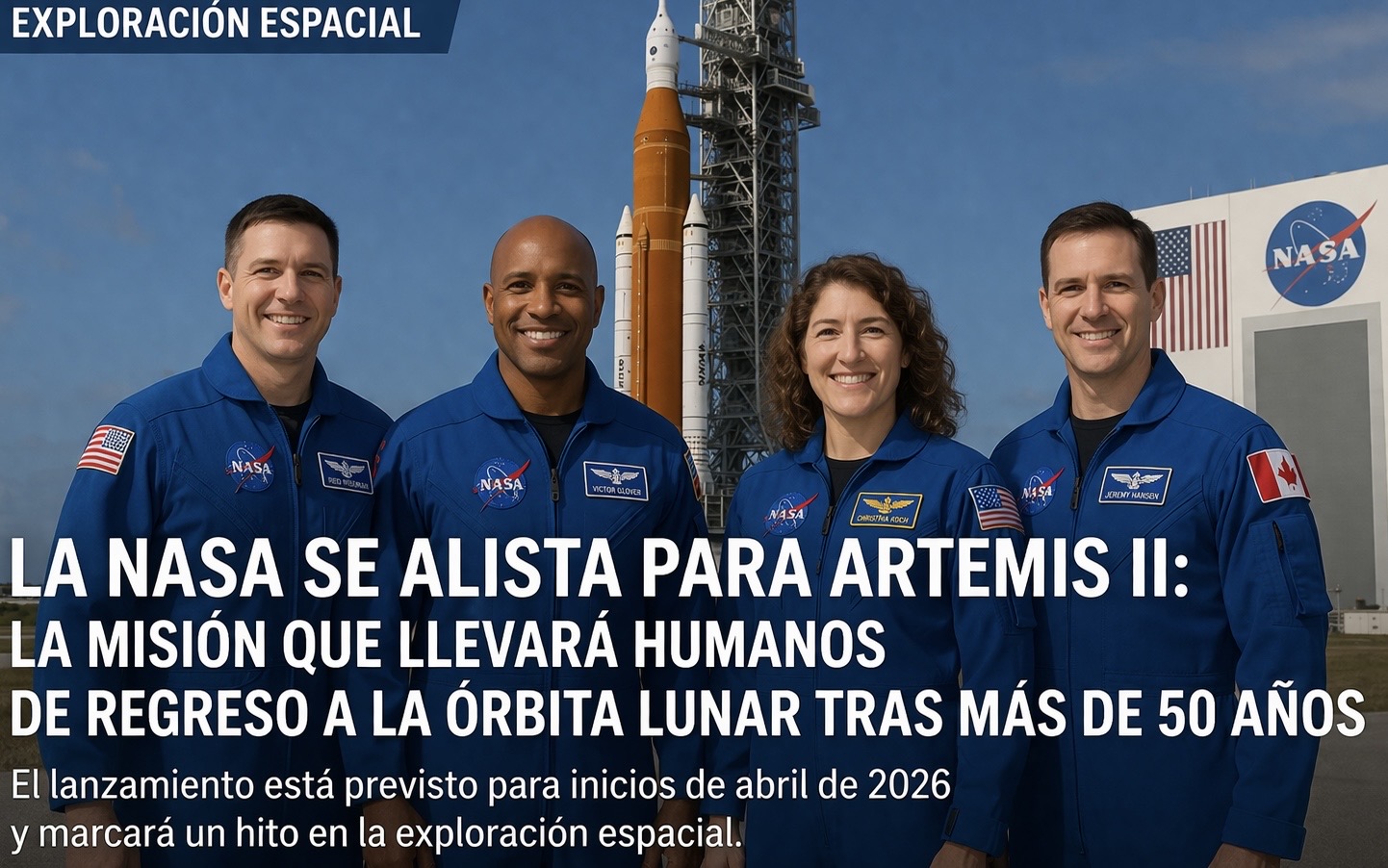 La NASA se alista para Artemis II: la misión que llevará humanos de regreso a la órbita lunar tras más de 50 años