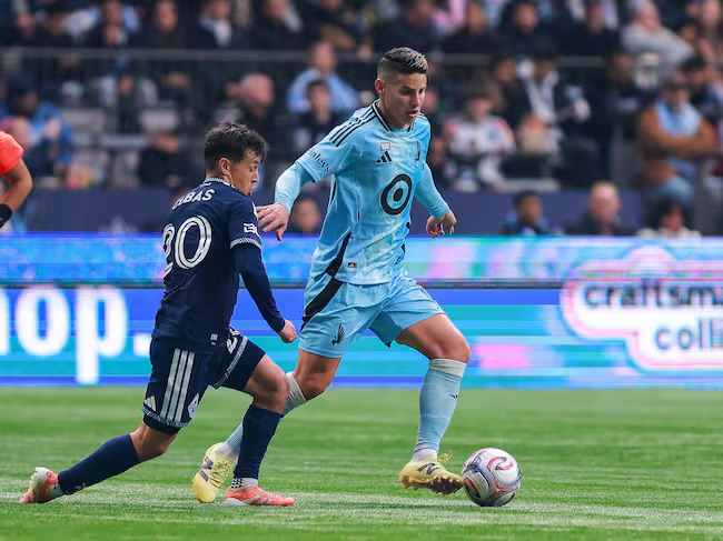 Debut amargo: James Rodríguez se estrena en la MLS en medio de goleada a Minnesota United.